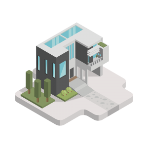 Insurance brokers landing page small icon image- house